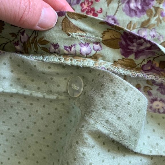 April Cornell queen duvet cover green, purple, pink floral - Picture 5 of 9